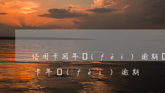 信用卡因年費(fèi)逾期異議審查(信用卡 年費(fèi)逾期)