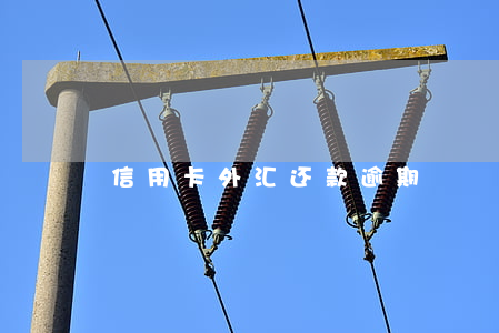 信用卡外汇还款逾期