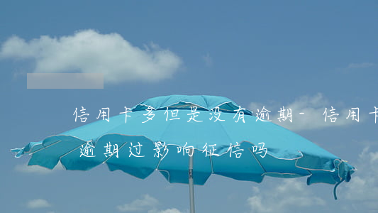 信用卡多但是没有逾期-信用卡多但是没有逾期过影响征信吗