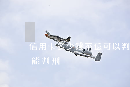 信用卡多少錢不還可以判刑(欠信用卡多少錢能判刑)