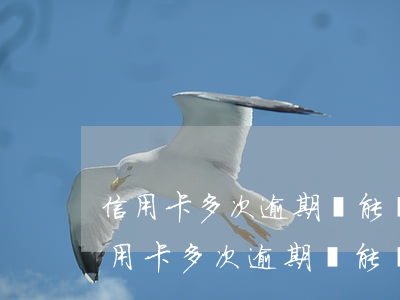 信用卡多次逾期還能擔(dān)保不能(信用卡多次逾期還能擔(dān)保不能貸款)