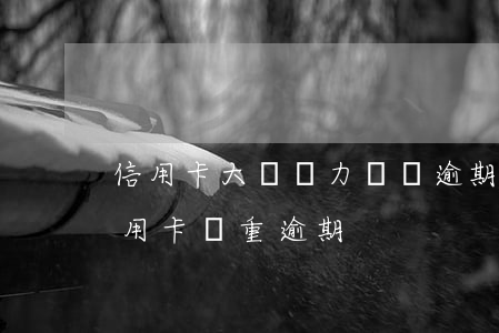 信用卡大額無力償還逾期超5年 5萬以上信用卡嚴重逾期