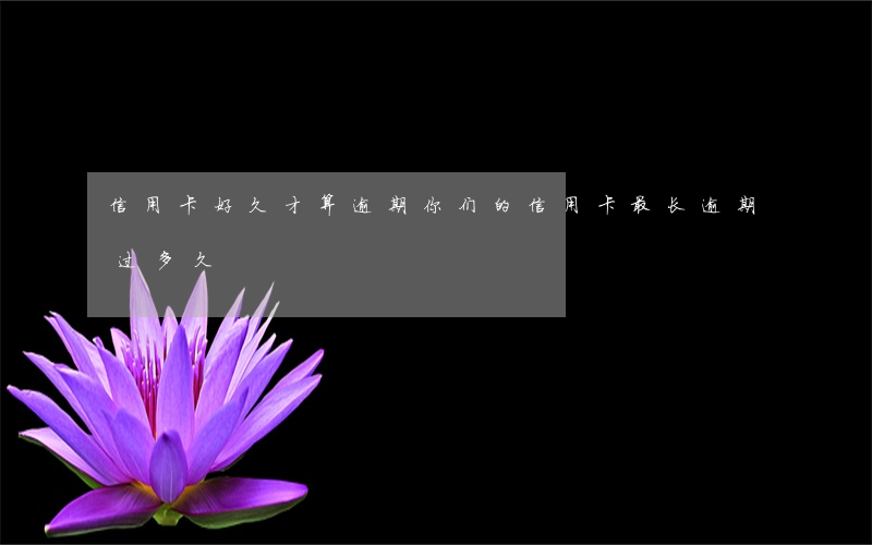 信用卡好久才算逾期(你们的信用卡最长逾期过多久)
