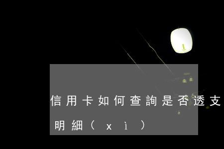 信用卡如何查詢是否透支(如何查信用卡使用明細(xì))