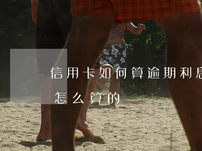 信用卡如何算逾期利息(信用卡的逾期利息是怎么算的)