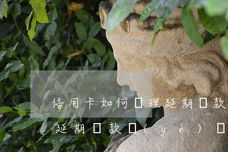 信用卡如何辦理延期還款-信用卡如何辦理延期還款業(yè)務(wù)