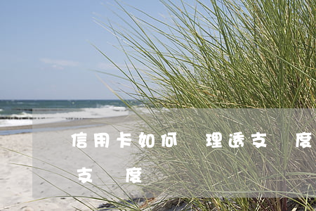 信用卡如何辦理透支額度(信用卡如何辦理透支額度)