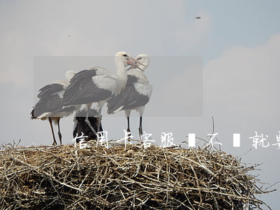 信用卡客服說不還就要全額