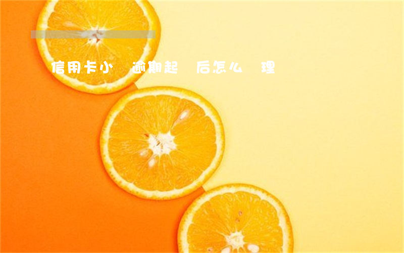 信用卡小額逾期起訴后怎么處理