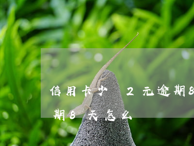 信用卡少還2元逾期8天(信用卡少還2元逾期8天怎么辦)