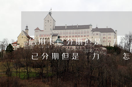 信用卡已分期但是無力償還怎么辦-信用卡已分期但是無力償還怎么辦呢