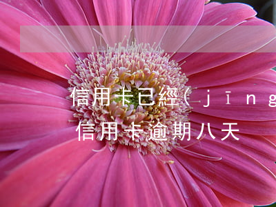 信用卡已經(jīng)逾期8天了(第一次信用卡逾期八天)