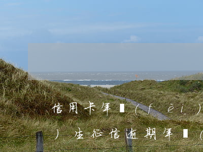 信用卡年費(fèi)未繳納產(chǎn)生征信逾期(年費(fèi)逾期上征信)
