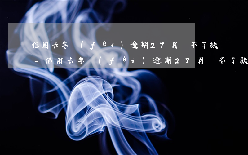 信用卡年費(fèi)逾期27月貸不了款-信用卡年費(fèi)逾期27月貸不了款怎么辦