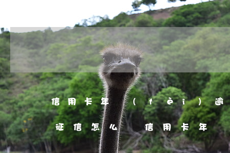 信用卡年費(fèi)逾期導(dǎo)致征信怎么辦（信用卡年費(fèi)逾期導(dǎo)致征信怎么辦）