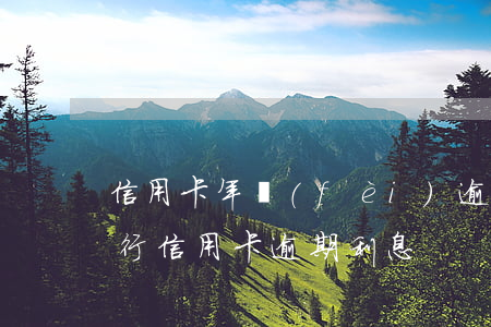 信用卡年費(fèi)逾期收取利息嗎(各銀行信用卡逾期利息)