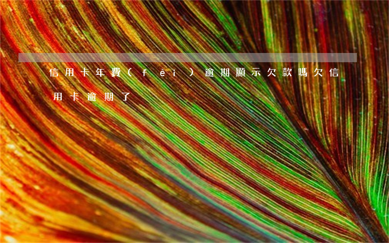 信用卡年費(fèi)逾期顯示欠款嗎(欠信用卡逾期了)