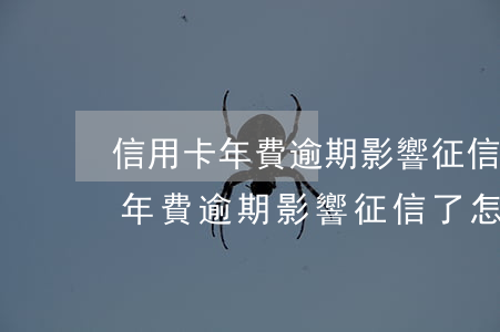 信用卡年費逾期影響征信了怎么辦-信用卡年費逾期影響征信了怎么辦呢