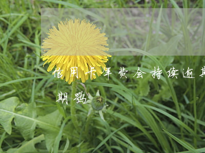 信用卡年费会持续逾期(信用卡年费会持续逾期嘛)