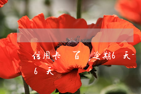 信用卡幾百塊逾期6天-信用卡幾百塊逾期6天