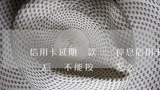 信用卡延期還款掛賬停息(信用卡做了停息掛賬后還不能按時還怎么辦)