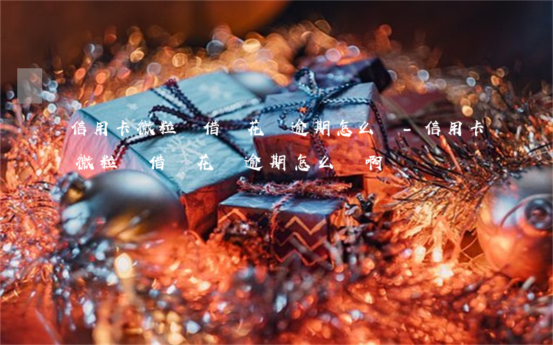 信用卡微粒貸借唄花唄逾期怎么辦-信用卡微粒貸借唄花唄逾期怎么辦啊