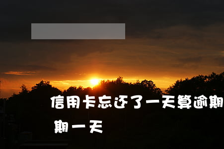 信用卡忘还了一天算逾期不(忘记还信用卡逾期一天)