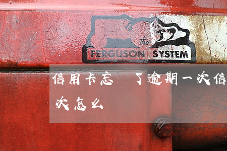 信用卡忘還了逾期一次(信用卡忘還了逾期一次怎么辦)
