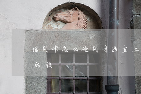 信用卡怎么使用才透支上钱(怎么用信用卡上的钱)