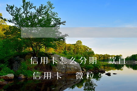 信用卡怎么分期還款直選找微粒貸-怎樣用信用卡還微粒貸