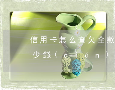 信用卡怎么查欠全款(信用卡怎么查欠全款多少錢(qián))