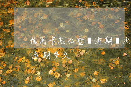 信用卡怎么查詢逾期幾次 怎么查自己信用卡逾期多久