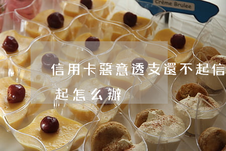 信用卡惡意透支還不起(信用卡惡意透支還不起怎么辦)