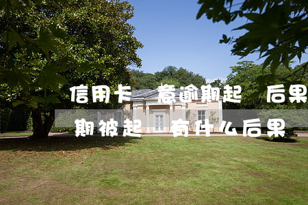 信用卡惡意逾期起訴后果會怎么樣(信用卡逾期被起訴有什么后果)