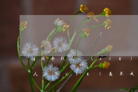 信用卡找人協(xié)商不成功(信用卡找人協(xié)商不成功)