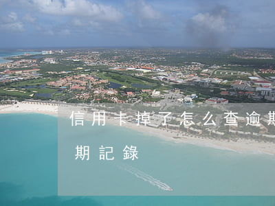 信用卡掉了怎么查逾期(怎么查以前信用卡逾期記錄)