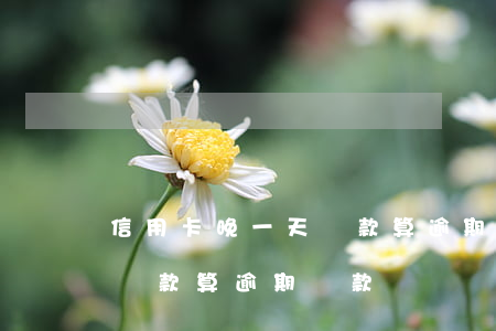 信用卡晚一天還款算逾期還款(信用卡晚一天還款算逾期還款嗎)