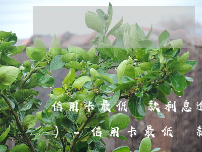 信用卡最低還款利息逾期利息退費(fèi)-信用卡最低還款利息逾期利息退費(fèi)怎么算