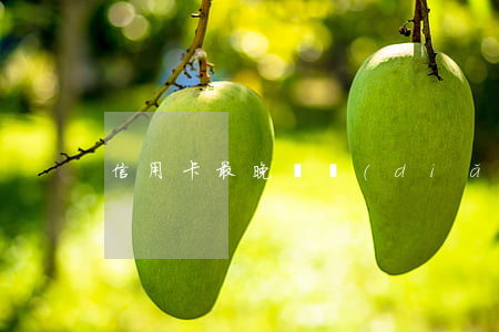 信用卡最晚幾點(diǎn)還不算逾期