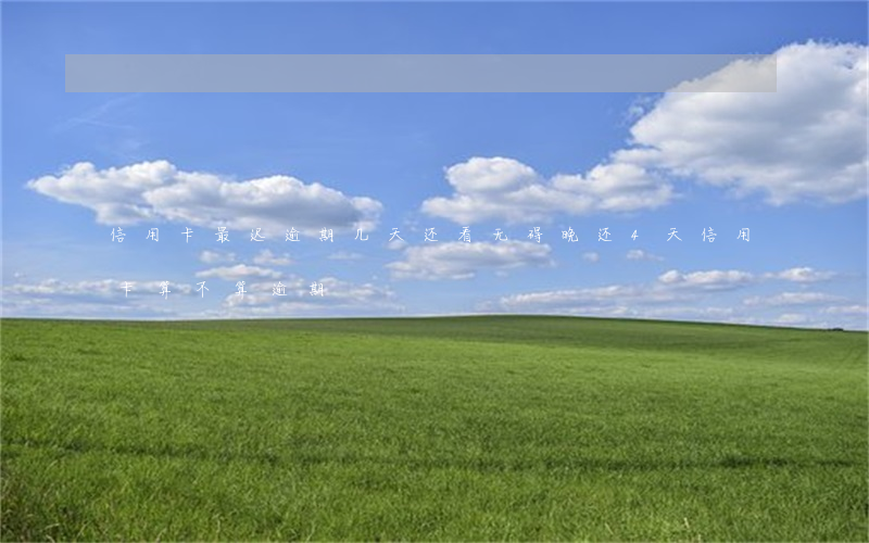 信用卡最迟逾期几天还看无碍(晚还4天信用卡算不算逾期)