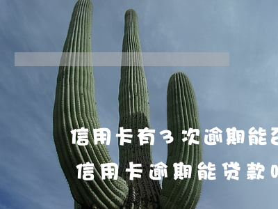 信用卡有3次逾期能否贷款(征信报告有3次信用卡逾期能贷款吗)