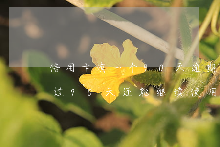 信用卡有一个90天逾期的 逾期60天不超过90天还能继续使用信用卡吗