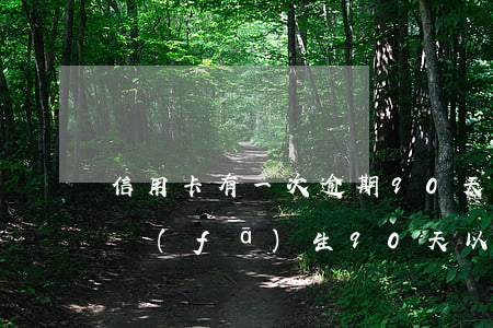 信用卡有一次逾期90天(信用卡有逾期沒有發(fā)生90天以上逾期記錄)