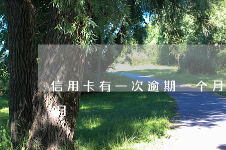 信用卡有一次逾期一个月(信用卡逾期一个多月)