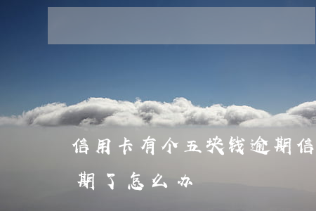 信用卡有个五块钱逾期(信用卡有个五块钱逾期了怎么办)