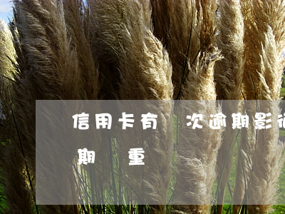 信用卡有兩次逾期影征信嗎(征信有一兩次逾期嚴重嗎)