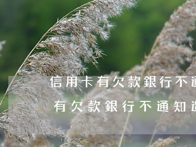 信用卡有欠款銀行不通知造成逾期-信用卡有欠款銀行不通知造成逾期怎么辦
