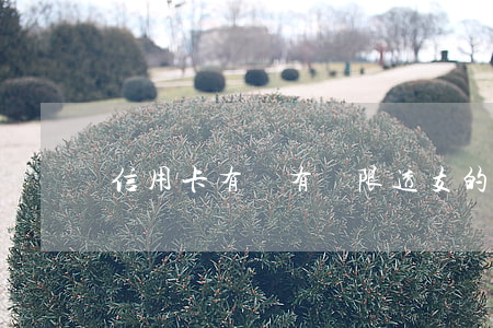 信用卡有沒有無限透支的(不能透支的信用卡)