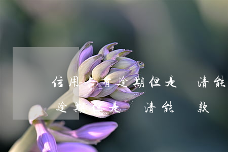 信用卡有逾期但是還清能貸款嗎-信用卡有逾期但是還清能貸款嗎知乎