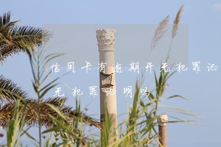 信用卡有逾期开无犯罪证明(信用不良可以开无犯罪证明吗)